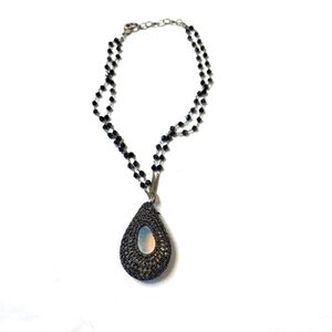 By Denis & Charles Rush Pendant Necklace Beaded